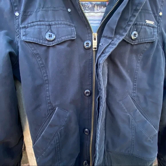 ✨TNA ARTIZIA BOMBER FLANNEL LINED WINTER JACKET WITH DETACHABLE HOOD XS - Picture 8 of 15